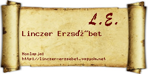 Linczer Erzsébet névjegykártya
