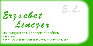 erzsebet linczer business card