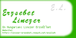 erzsebet linczer business card